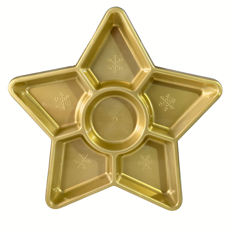 Bandeja Petisqueira Estrela de Natal – Ideal para Ceias e Decoração Festiva