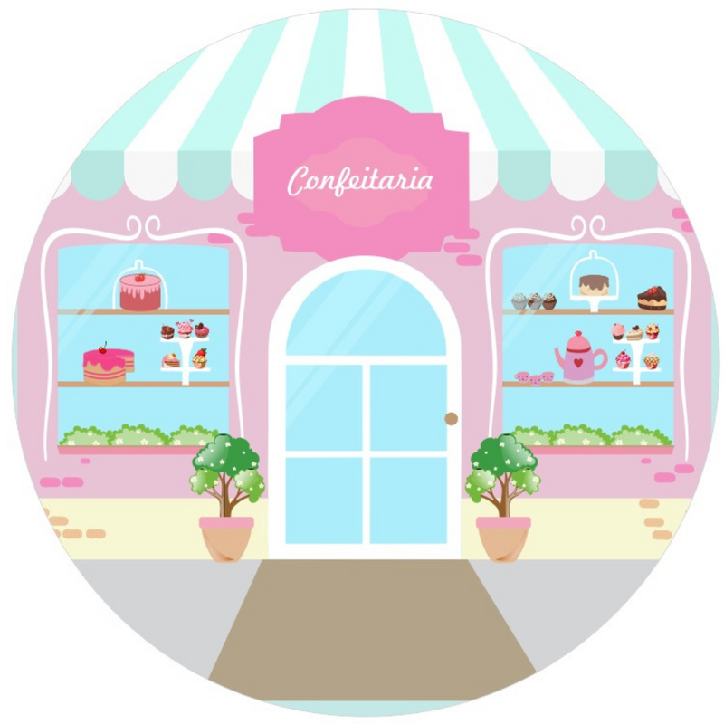 Painel Confeitaria 50cm Tecido