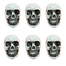 Kit 6 caveiras de plástico