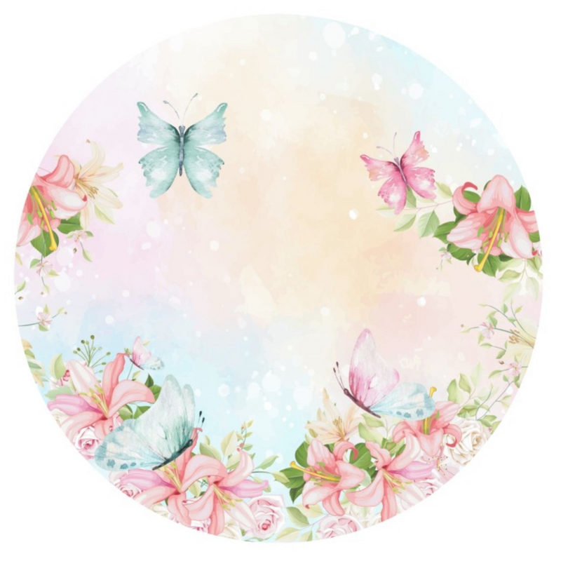 Painel Borboletas 50cm De Tecido