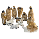 Presépio Decorativo com Arco e Anjo – Enfeite Natalino em Gesso 31x18 cm