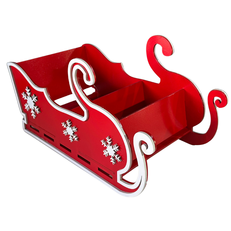 Trenó Papai Noel em MDF – Decoração Natalina Encantadora