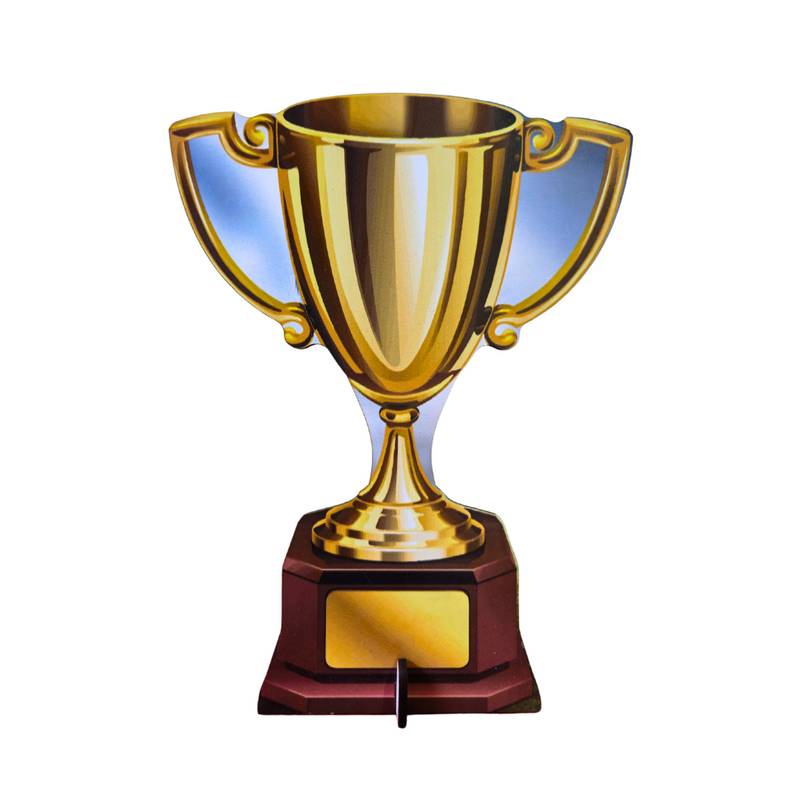 Troféu com Bola e sem bola Display MDF