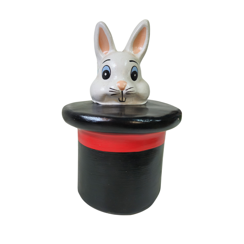 Coelho na Cartola Cerâmica 20x15cm