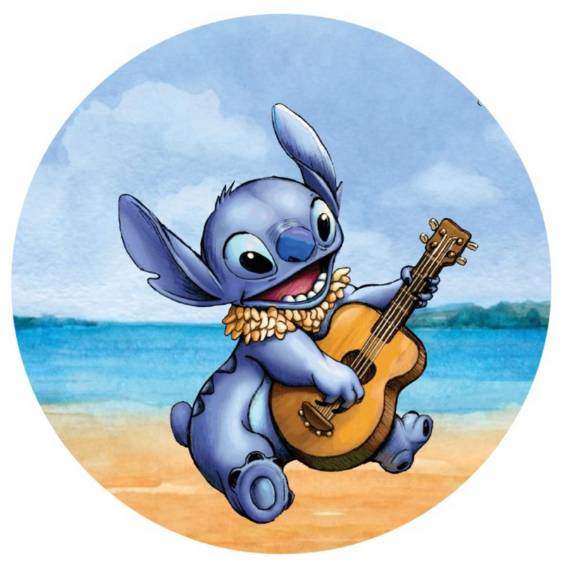 Painel Lilo & Stitch 50cm De Tecido