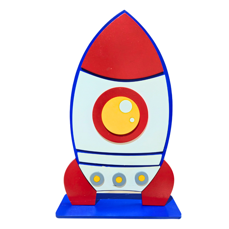Foguete Display MDF 30x19cm