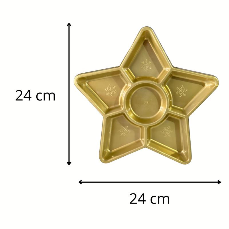 Bandeja Petisqueira Estrela de Natal – Ideal para Ceias e Decoração Festiva