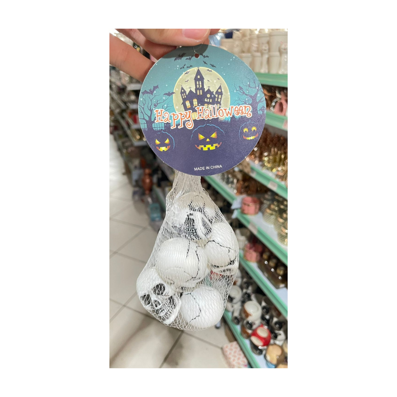 Kit 6 caveiras de plástico