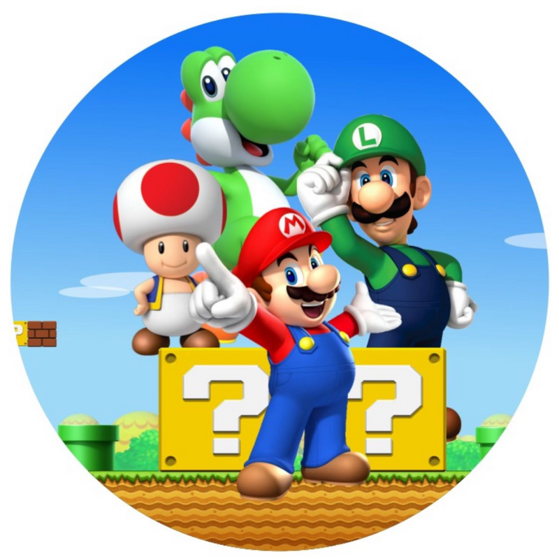 Painel 50cm De Tecido Super Mario