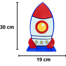 Foguete Display MDF 30x19cm