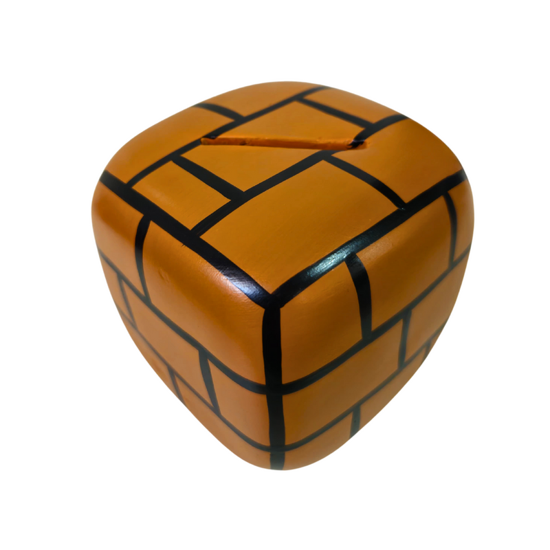 Cubo Tijolo Cofre Super Mario - Cerâmica