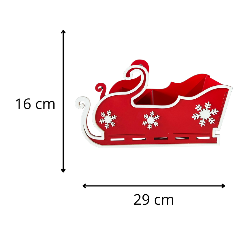Trenó Papai Noel em MDF – Decoração Natalina Encantadora