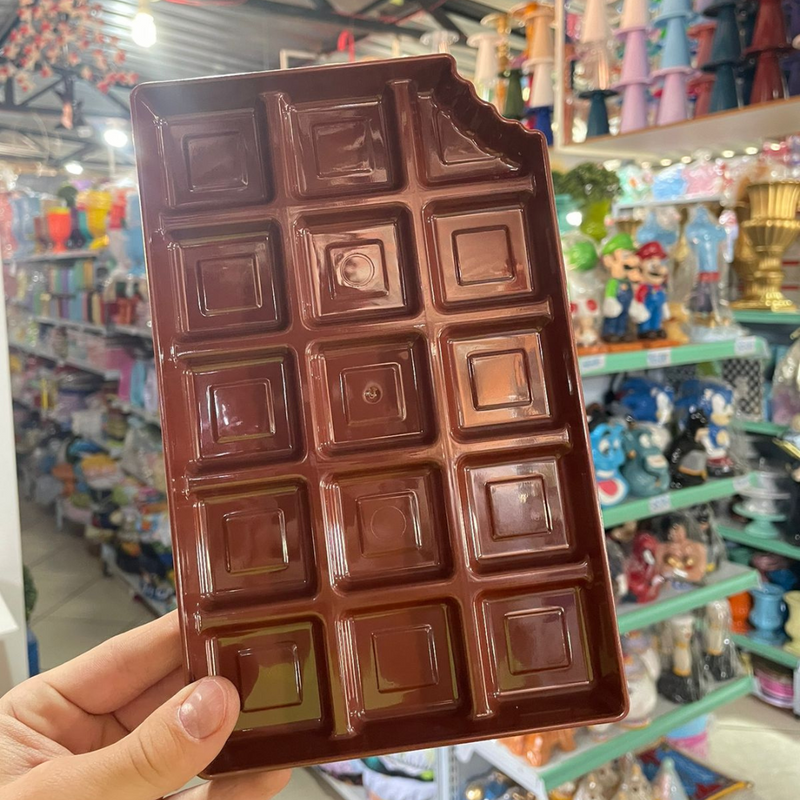 Bandeja Chocolate Plástico 23*14cm