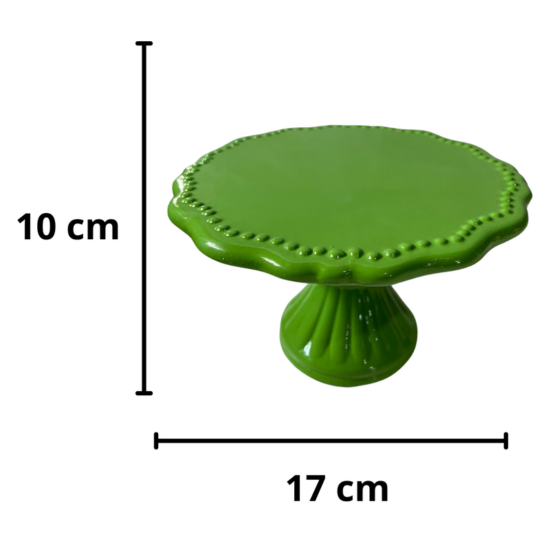 Boleira de Cerâmica 10x17cm - Elegância para Servir com Estilo!