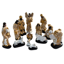 Presépio Decorativo com Arco e Anjo – Enfeite Natalino em Gesso 31x18 cm