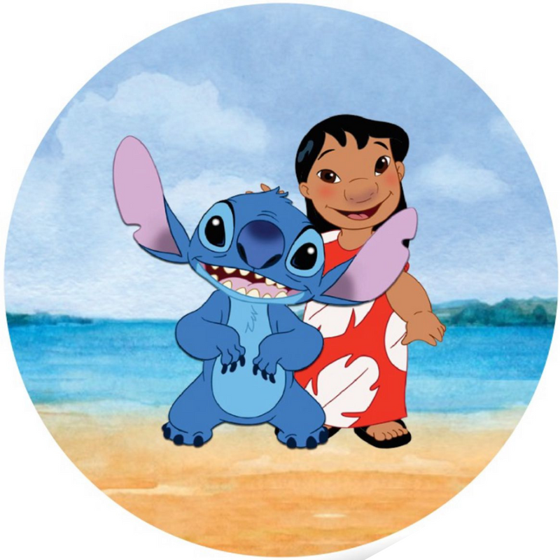 Painel Lilo & Stitch 50cm De Tecido