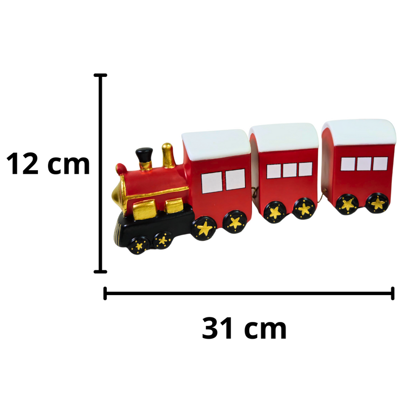 Trem Natalino 12x31cm