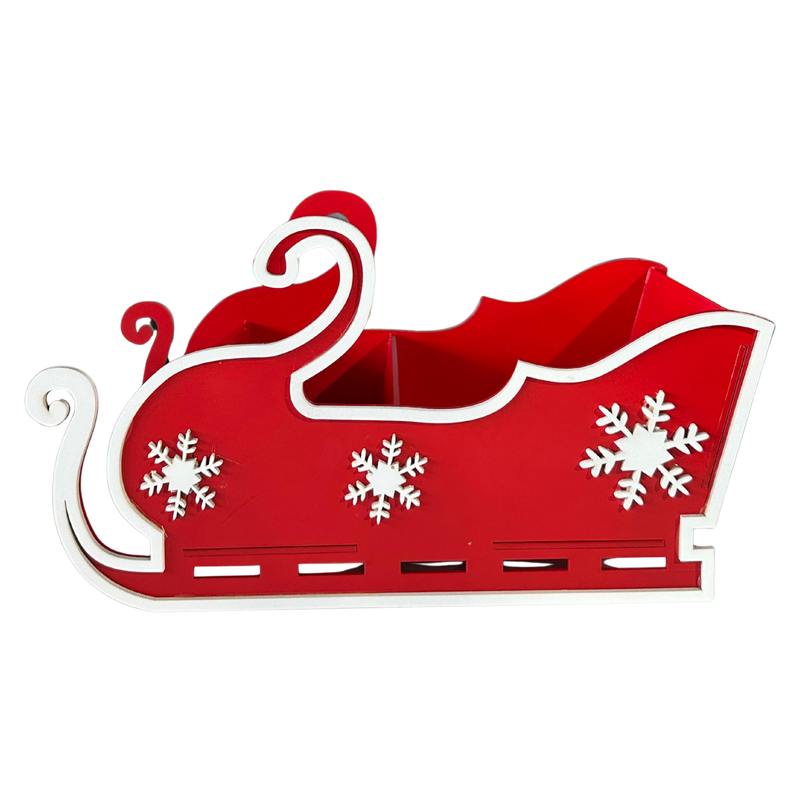 Trenó Papai Noel em MDF – Decoração Natalina Encantadora