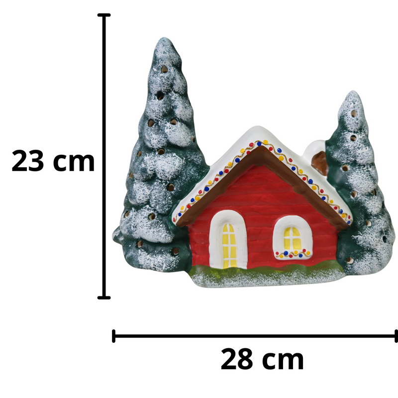 Casa Natalina Cerâmica 23x28cm