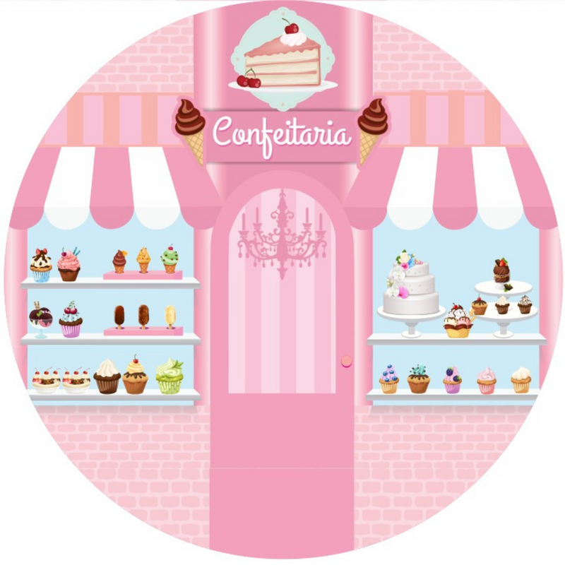 Painel Confeitaria 50cm Tecido