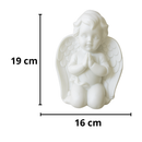 Kit 2 Anjinhos Plástico Anjos Decoração 19x16cm