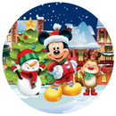 Painel Decorativo Mickey e Minnie Natal 50 cm