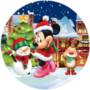 Painel Decorativo Mickey e Minnie Natal 50 cm