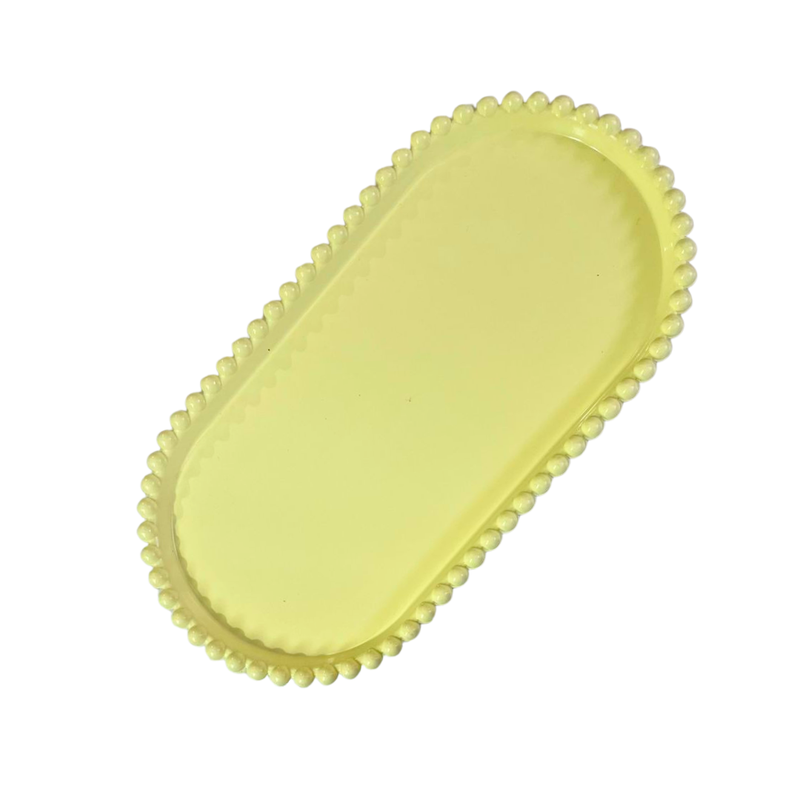 Bandeja Borda Redonda Design Bolinhas 24x12cm