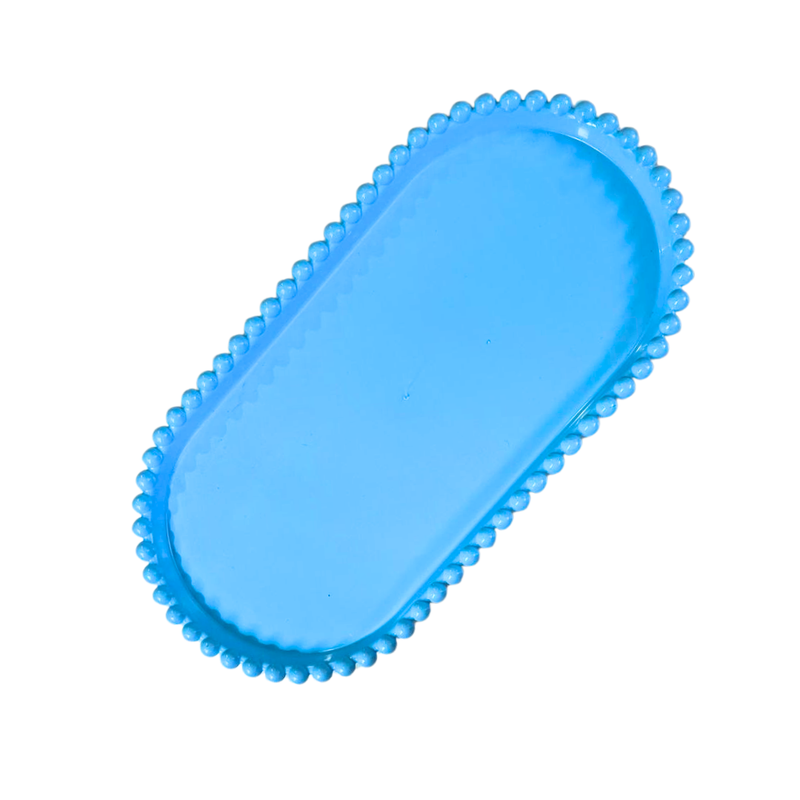 Bandeja Borda Redonda Design Bolinhas 24x12cm