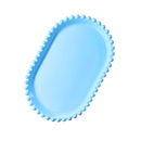 Bandeja de Plástico Borda Redonda Design Bolinhas 20x13cm