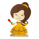 Display Decorativo Bela e a Fera e Outros Personagens em MDF