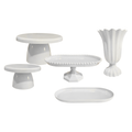 Kit de Decoração para Mesa de Festa – Bandejas e Vaso