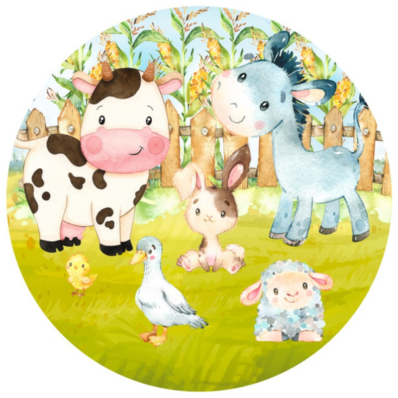 Painel Decorativo Animais da Fazendinha 50 cm