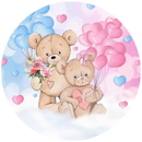 Painel Decorativo Chá Revelação Ursinhos 50 cm