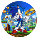 Painel Decorativo Sonic 50 cm – Perfeito para Decoração de Festas Temáticas