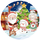 Painel Decorativo Papai e Mamãe Noel Natal 50 cm