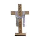 Cruz de Páscoa em MDF com a faixa “Foi por amor”