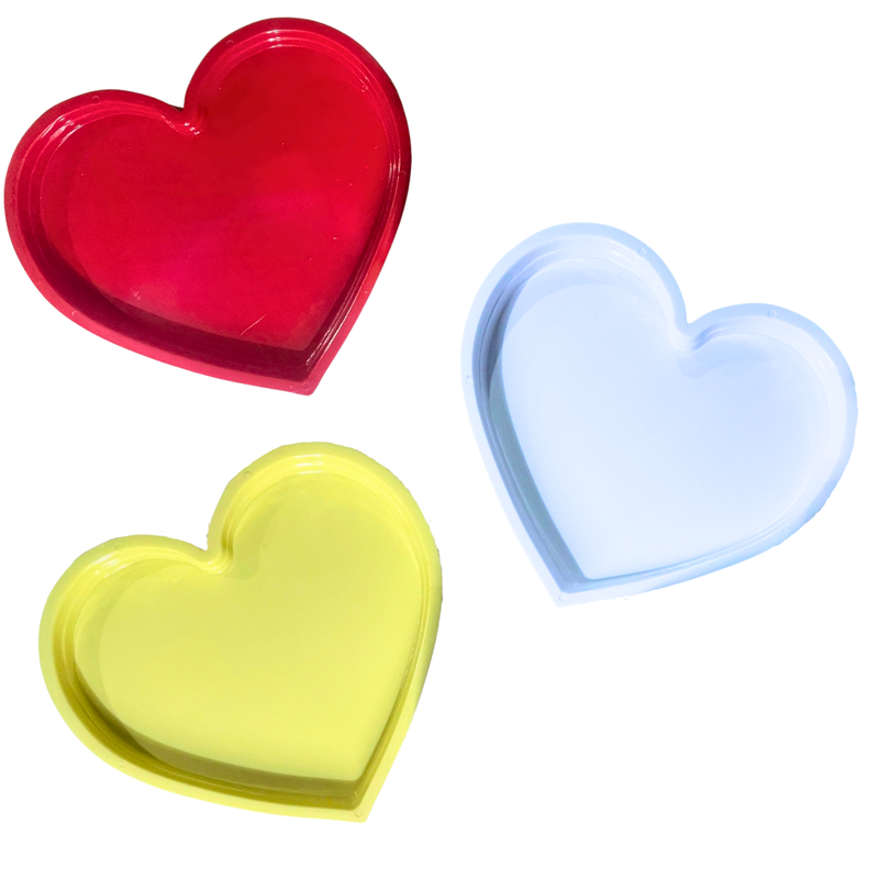 Bandeja Coração de Plástico 20x22cm