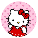 Painel Decorativo Hello Kitty 50 cm – Encante sua Festa com Delicadeza e Charme