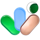 Bandeja Borda Redonda Design Bolinhas 24x12cm