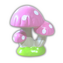 Cogumelo de cerâmica Vermelho azul rosa