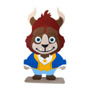 Display Decorativo Bela e a Fera e Outros Personagens em MDF