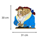 Display Decorativo Bela e a Fera e Outros Personagens em MDF