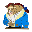 Display Decorativo Bela e a Fera e Outros Personagens em MDF