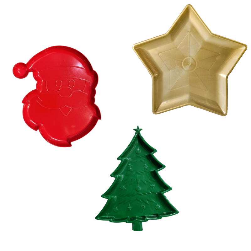 Kit com 03 Bandejas Natalinas – Decoração Prática e Encantadora