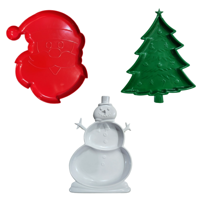 Kit com 03 Bandejas Natalinas – Decoração Prática e Encantadora