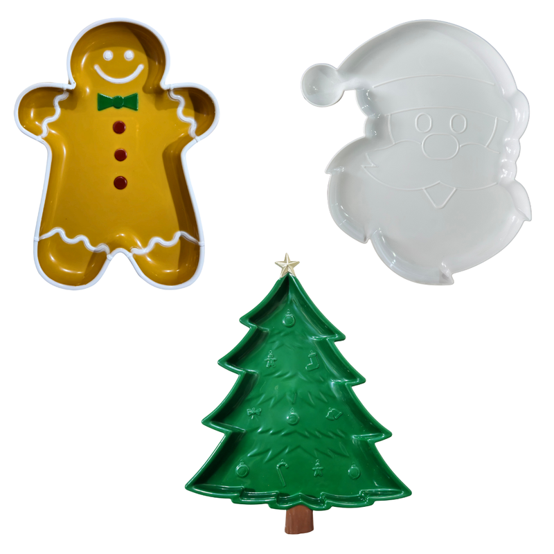 Kit com 03 Bandejas Natalinas – Decoração Prática e Encantadora