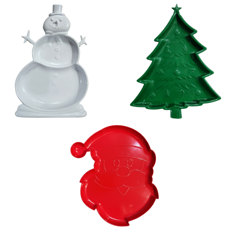 Kit com 03 Bandejas Natalinas – Decoração Prática e Encantadora