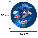 Painel 50cm De Tecido Sonic