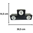 pódio de primeiro segundo e terceiro lugar 15x30cm